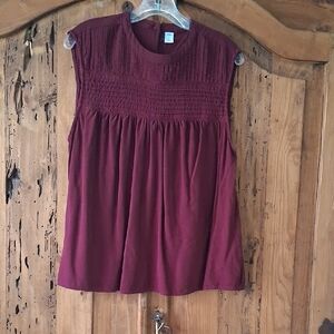 Old Navy Burgundy Sleeveless Blouse